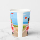 コリ縁どードグバレンタインデートラックハート 紙コップ (右)