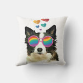 コリ縁どードッグとハートバレンタインデー クッション (裏面)