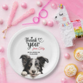 コリ縁どードッグ結婚のカクテル ペーパープレート (パーティー)