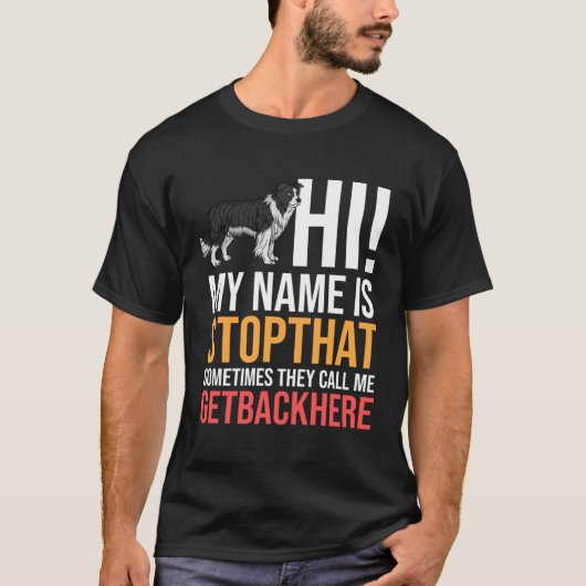 コリ縁どードドッグパピーズ所有者2 Tシャツ (正面)
