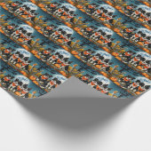 コリ縁どーハロウィン不気味 ラッピングペーパー (角)