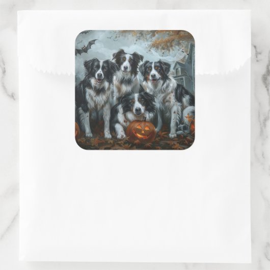 コリ縁どーハロウィーンナイトドギーディライト スクエアシール (バッグ)