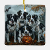 コリ縁どーハロウィーンナイトドギーディライト セラミックオーナメント (正面)