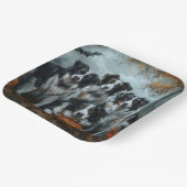 コリ縁どーハロウィーンナイトドギーディライト ペーパープレート (傾斜あり)