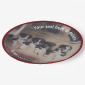 コリ縁どーパピズアートパーソナライズされたパーティー ペーパープレート (アングル)