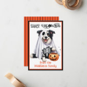 コリ縁どーパピードッグハッピーハローウィン ノートカード (正面/裏面インサイチュ)