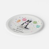 コリ縁どーパピードッグ子供の誕生日パーティー ペーパープレート (アングル)