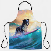 コリ縁どービーチサーフィン絵画ズ エプロン (正面)