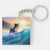 コリ縁どービーチサーフィン絵画ズ キーホルダー (裏面)