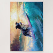 コリ縁どービーチサーフィン絵画ズ ジグソーパズル (縦)