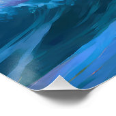 コリ縁どービーチサーフィン絵画ズ ポスター (コーナー)