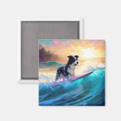 コリ縁どービーチサーフィン絵画ズ マグネット (正面/裏面)