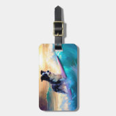 コリ縁どービーチサーフィン絵画ズ ラゲッジタグ (正面縦)