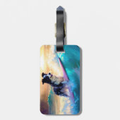 コリ縁どービーチサーフィン絵画ズ ラゲッジタグ (裏面縦)