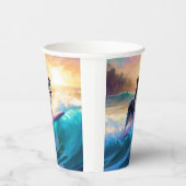 コリ縁どービーチサーフィン絵画ズ 紙コップ (右)