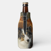 コリ縁どーブルーメルル犬の頭写真撮影ペット ボトルクーラー (ボトル裏面)