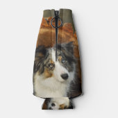 コリ縁どーブルーメルル犬の頭写真撮影ペット ボトルクーラー (裏面)