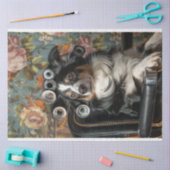 コリ縁どーヘアーカットスタイルペッパードデクページ 薄葉紙 (クラフト)