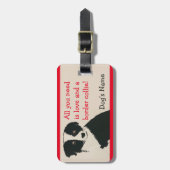 コリ縁どーペットネームクレートトラベルラベル ラゲッジタグ (正面縦)