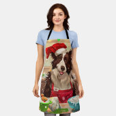 コリ縁どーホリデーベーキング:フェスティバルクリスマス エプロン (着用した状態)