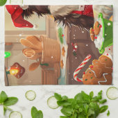 コリ縁どーホリデーベーキング:フェスティバルクリスマス キッチンタオル (折り畳み)