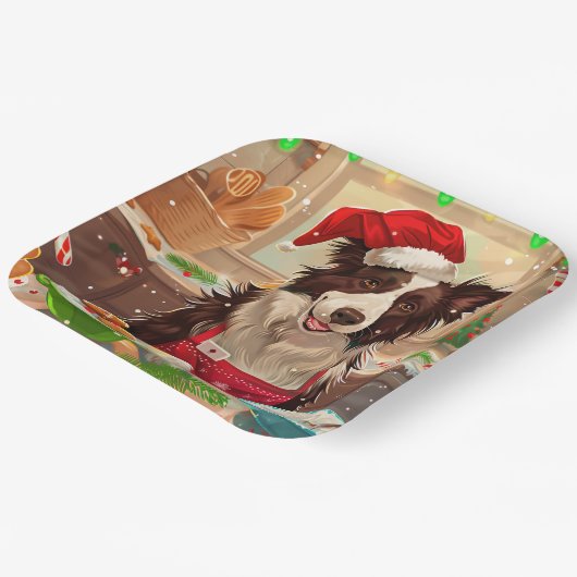 コリ縁どーホリデーベーキング:フェスティバルクリスマス ペーパープレート (傾斜あり)