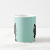 コリ縁どーマグ-コリーの飼い主向けのかわいい犬の贈り物 コーヒーマグカップ (中央)