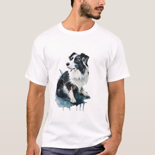 コリ縁どーー知性がある、エネルギッシュ。 Tシャツ (正面)