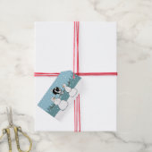 コリ縁どー冬アジリティ犬の休日から ギフトタグ (より糸付き)