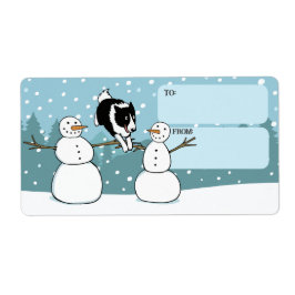 コリ縁どー冬アジリティ犬の休日から ラベル