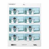 コリ縁どー冬アジリティ犬の休日から ラベル (フルシート)