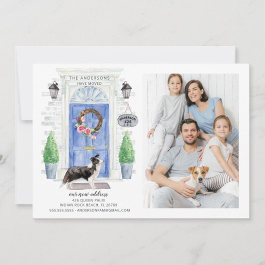 コリ縁どー前面ドアの写真移動アナウンス 招待状 (正面)