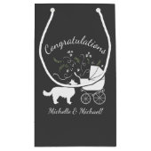 コリ縁どー犬赤ちゃんシャワーパピーグレー スモールペーパーバッグ (裏面)