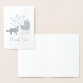 コリ縁どー犬赤ちゃんシャワーパピーグレー 箔カード (ディスプレー)