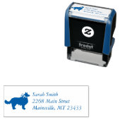 コリ縁どー犬赤ちゃんシャワーパピーブルーボーイ セルフインキングスタンプ (インサイチュ)