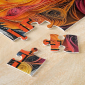 コリ縁どー紙クイリングポートレート ジグソーパズル (側面)