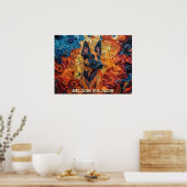 コリ縁どー紙クイリングポートレート ポスター (キッチン)