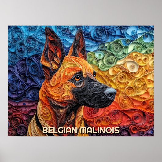 コリ縁どー紙クイリングポートレート ポスター (正面)