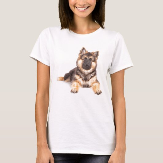 コリ縁どー·ドイツ·シェパード·ミックス Tシャツ (正面)