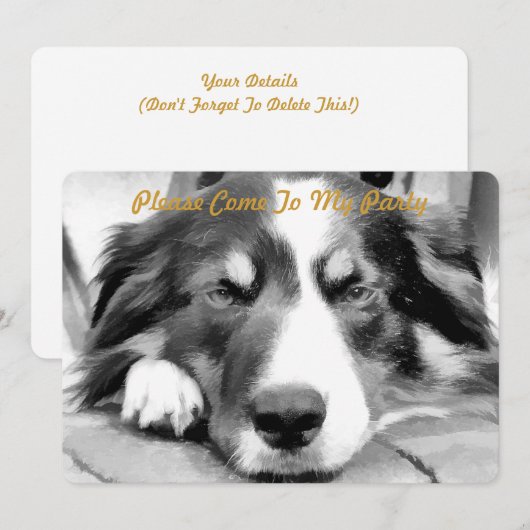 コリ縁どー 招待状 (正面/裏面)