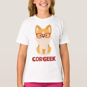 コルおもしろいギの子犬好きの贈り物、かわいいコルギーク Tシャツ
