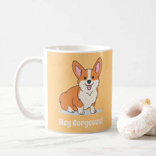 コルおもしろいギの子犬-ヘイコルジュー コーヒーマグカップ (ドーナツ)