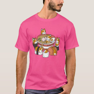 コルおもしろいギラーメン寿司ジャパン食べ物かわいいコル犬 Tシャツ