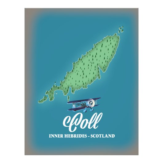 コルインナーヘブリデスのマップ フォトプリント            (正面)