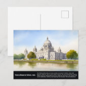 コルカタのヴィクトリア記念館 水彩画 ポストカード (正面/裏面)