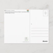 コルカタ（インド）旅行ポストカード ポストカード (裏面)