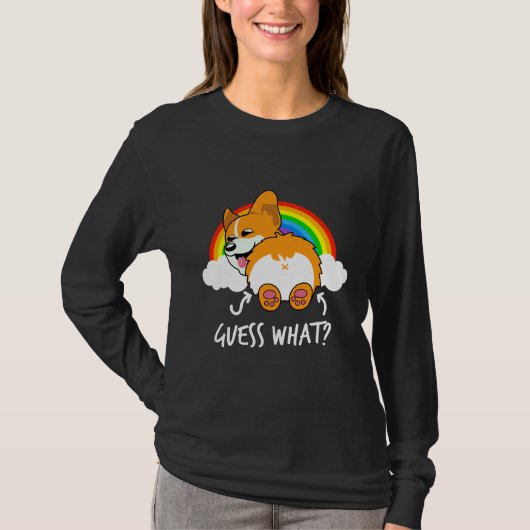 コルギお尻の推測おもしろい内容 Tシャツ (正面)