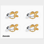 コルギお尻 楕円形シール (シート)