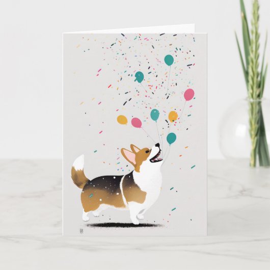 コルギお祝いグリーティングカード サンキューカード (正面)