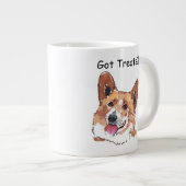 コルギかわいい幸せな笑顔 |トリッ得ト ジャンボコーヒーマグカップ (正面右)